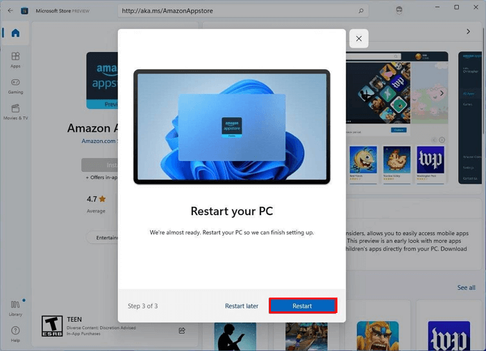 아마존 앱스토어 설치