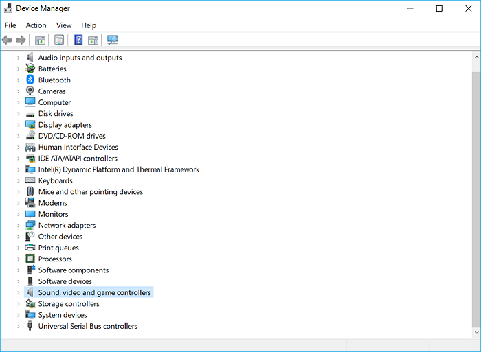사운드, 비디오 및 게임 컨트롤러 메뉴 확장