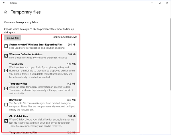 임시 파일 설정 3