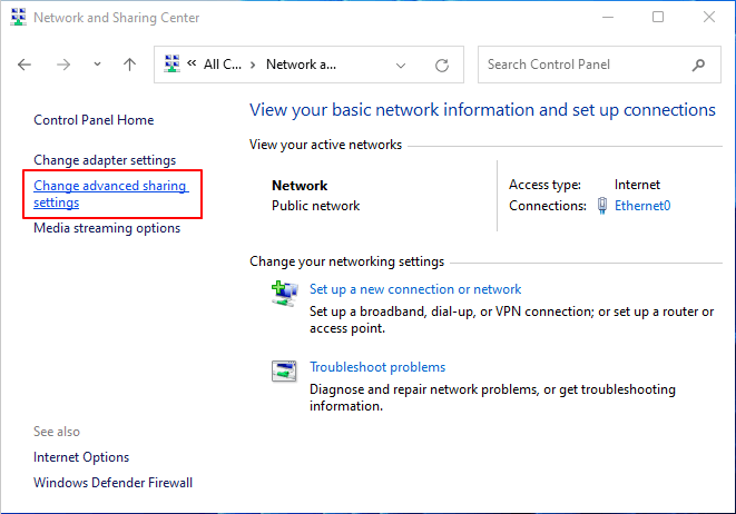 개방형 네트워크 및 공유 센터
