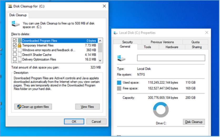 윈도우 디스크 정리