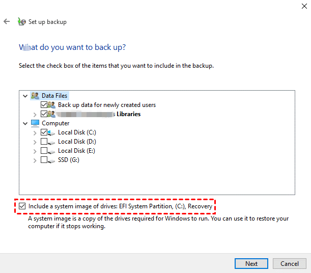 추가된 네트워크 위치 선택