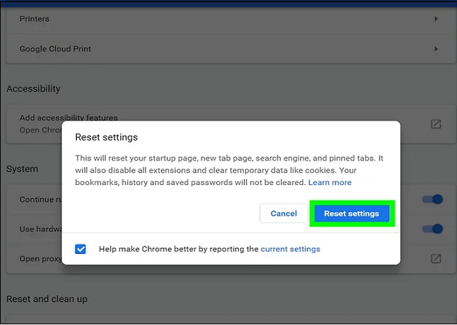 추가 기능 비활성화