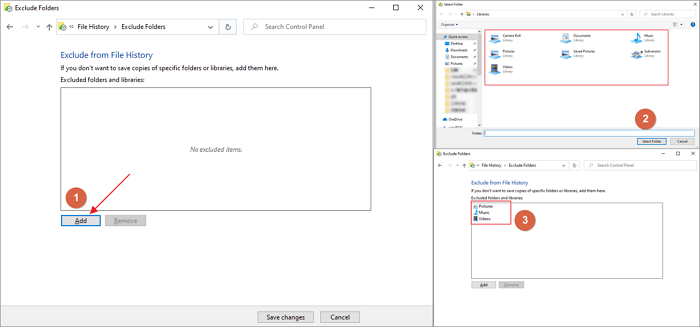 파일 기록에서 폴더 제외