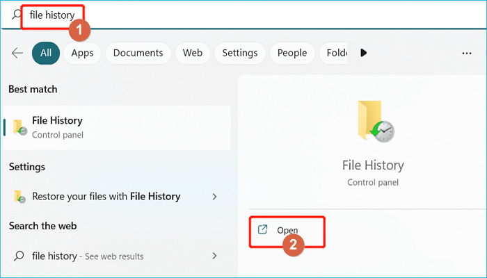 Windows 11 파일 기록