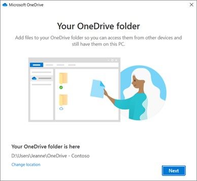 onedrive backup specific folder