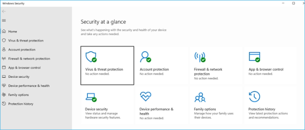 윈도우 디펜더를 열어