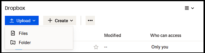 드롭박스에 파일 업로드