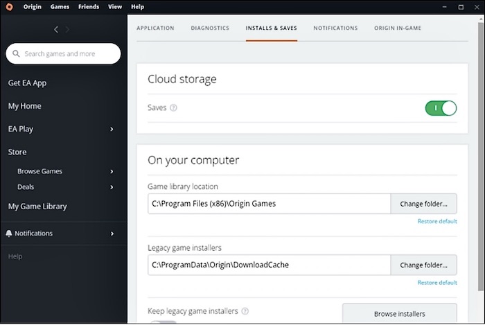 원본 게임을 다른 드라이브로 이동