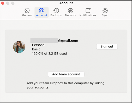 계정을 클릭하고 로그아웃을 선택합니다.
