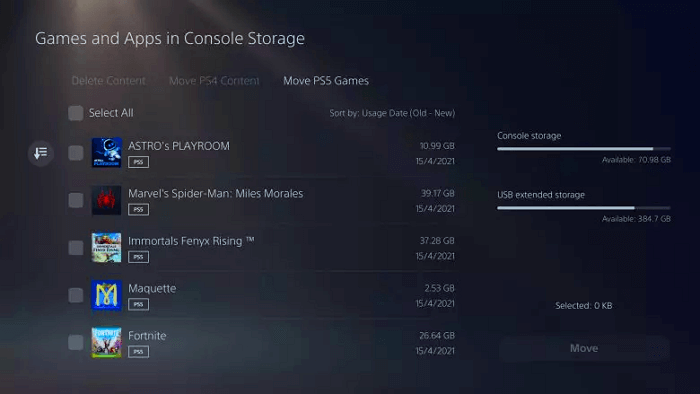 플레이 스테이션 게임을 외장 하드 드라이브로 옮기는 방법 2단계