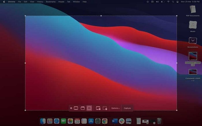 내장된 화면 녹화 도구를 사용하세요