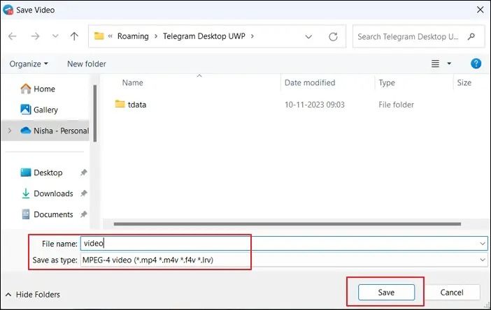 전보 영상을 어디에든 저장하세요