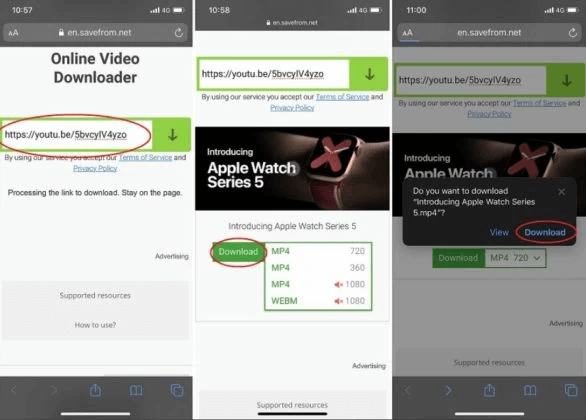 iOS에서 YouTube 비디오 다운로드