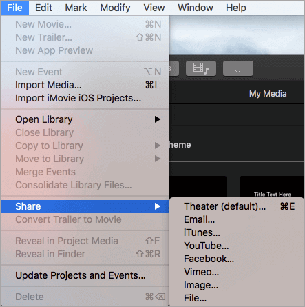 imovie로 자막 추가하기 스탭3