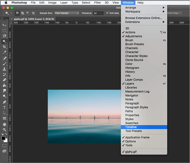 Photoshop으로 gif에 텍스트 추가
