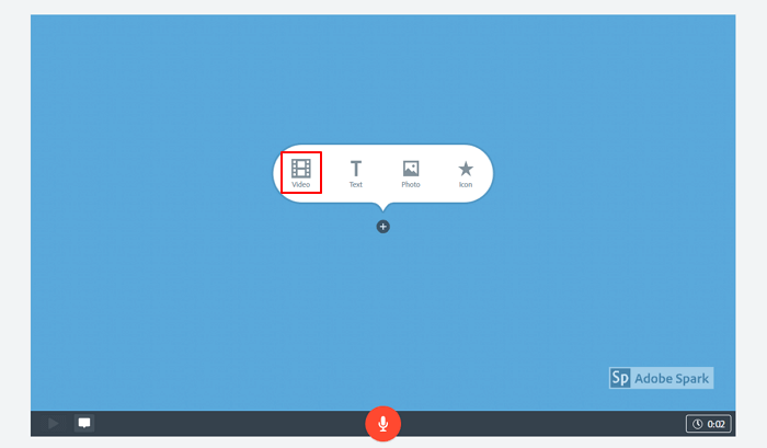 Adobe Spark에 비디오 업로드