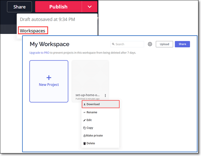 음성 해설이 추가된 비디오 다운로드