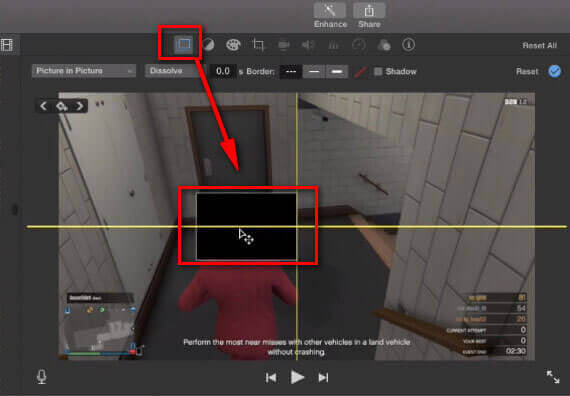 imovie 4단계에서 얼굴 흐리게 처리