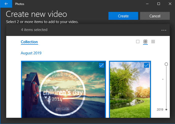 상단 모서리에 있는 만들기를 클릭하십시오