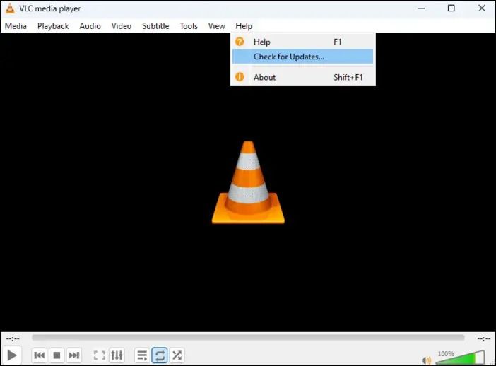 업데이트 확인 VLC