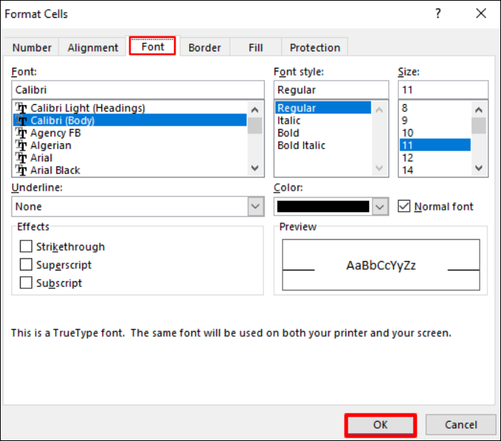 기본 글꼴을 수정하고