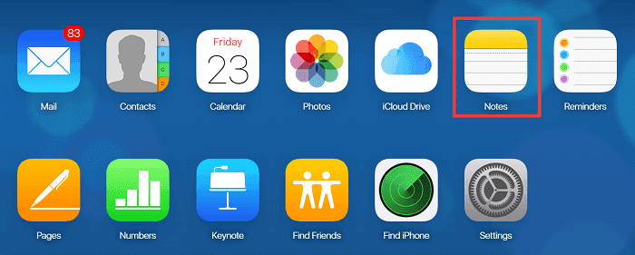 iCloud.com을 통해 PC에서 iCloud Notes에 액세스하는 방법