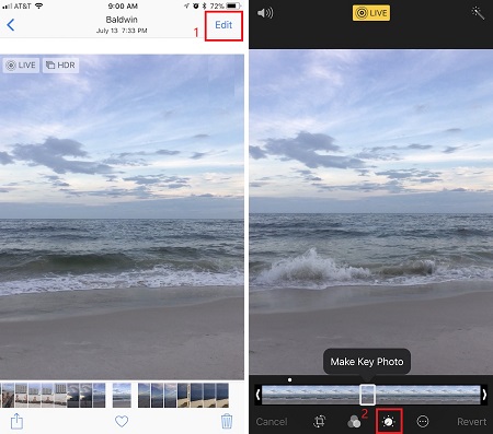 라이브 사진을 정지 이미지로 변환