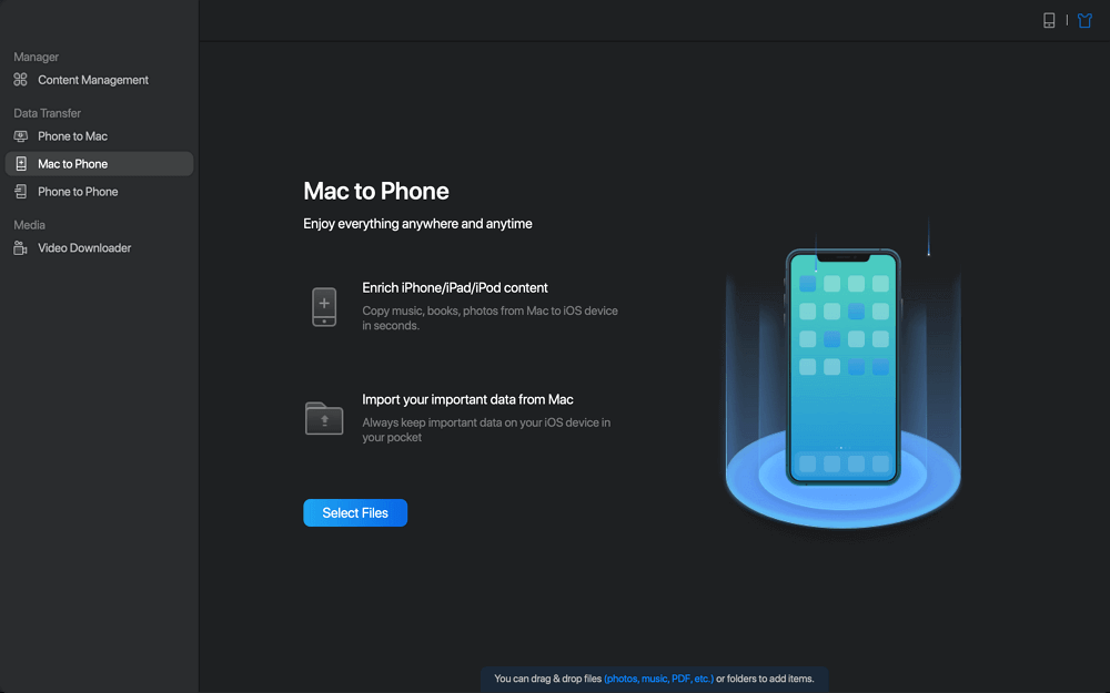 mac에서 장치로 전송1