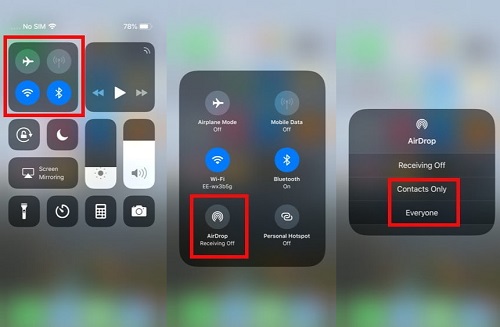 AirDrop을 통해 iPhone에서 iPhone으로 사진 전송