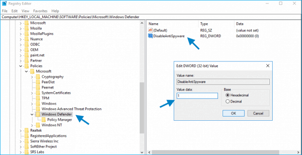 윈도우 디펜더 비활성화
