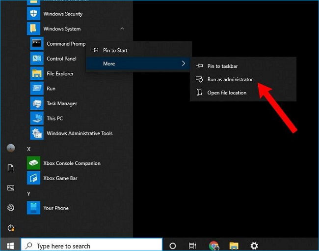 관리자 권한으로 실행 클릭