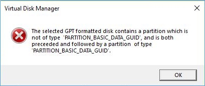 선택한 gpt-formatted-disk-5 수정 방법