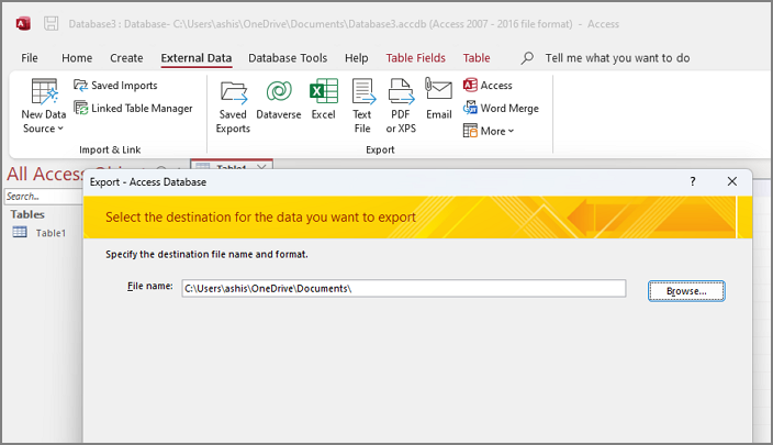손상된 데이터베이스를 새 데이터베이스로 가져오기