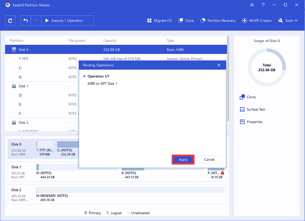 MBR을 GPT로 변환 - 2