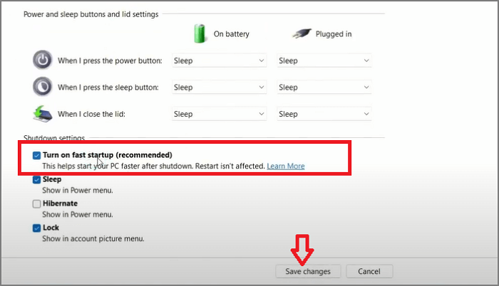 빠른 시작 켜 줘