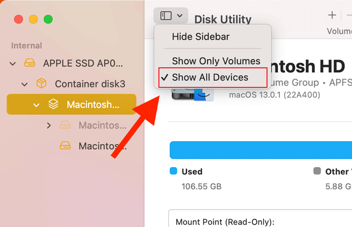 모든 기기 표시