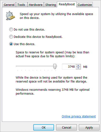 레디 부스트 사용