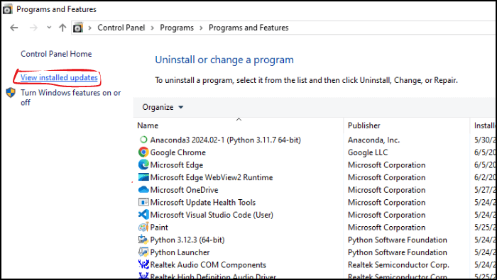 보기-설치-업데이트