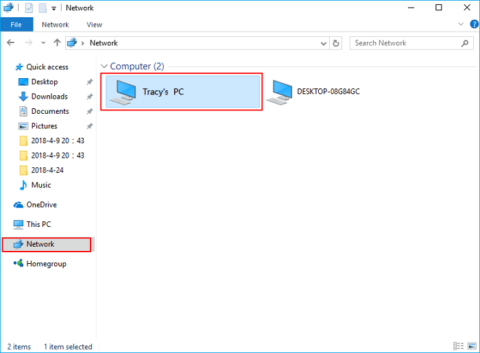 네트워크 공유 링크를 통해 공유 파일에 액세스-2