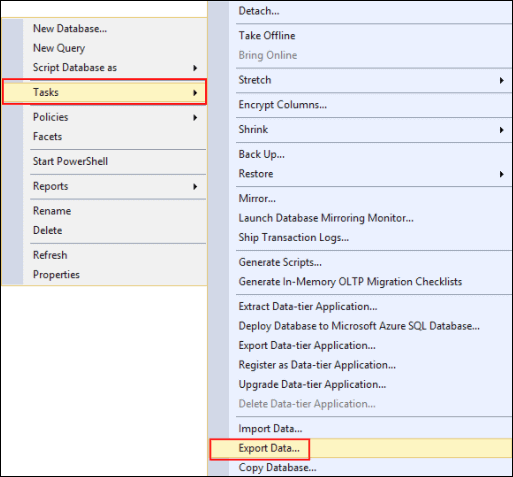 내보내기 데이터베이스