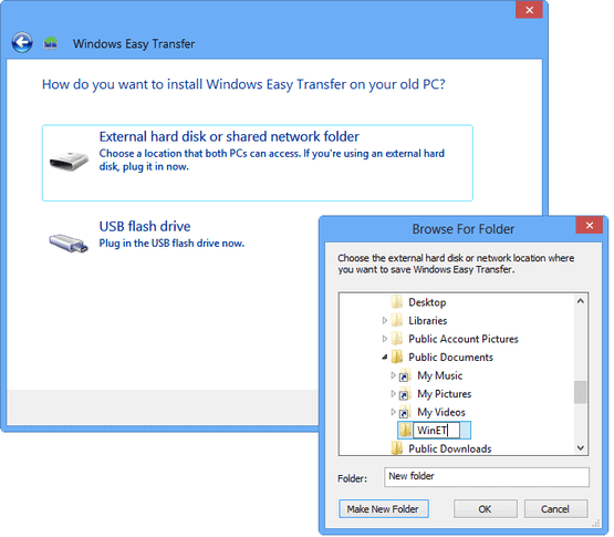 Windows 10 간편 전송 사용 방법