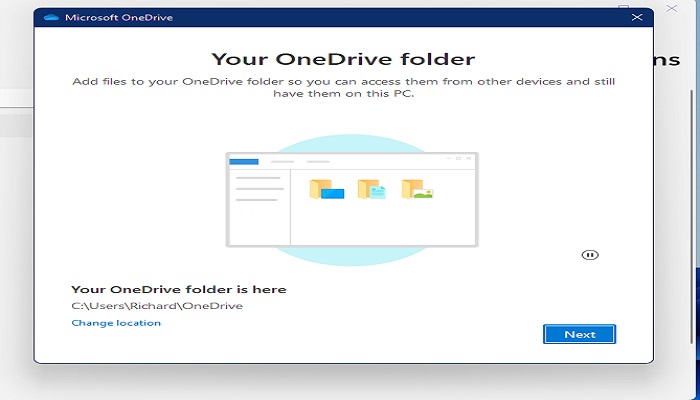 OneDrive 폴더 열기
