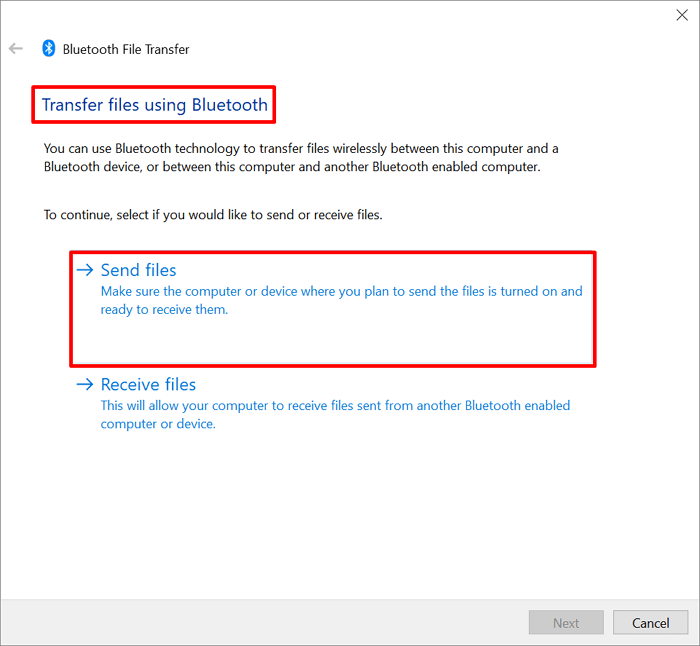 블루투스로 파일 보내기