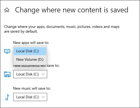 원하는 다운로드 위치 설정