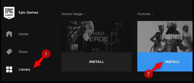 원래 위치에서 Epic 게임 앱 제거