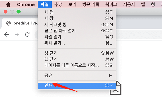 Mac에서 pdf로 크롬 인쇄