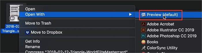 Mac에서 미리보기로 PDF 열기