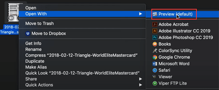 미리보기에서 PDF 열기