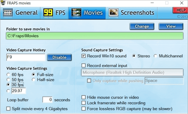 Fraps로 Win7 PC에서 게임 녹화
